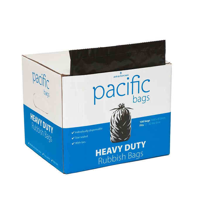 82L Black Rubbish Bag in Dispenser Box (100 bags per box)
